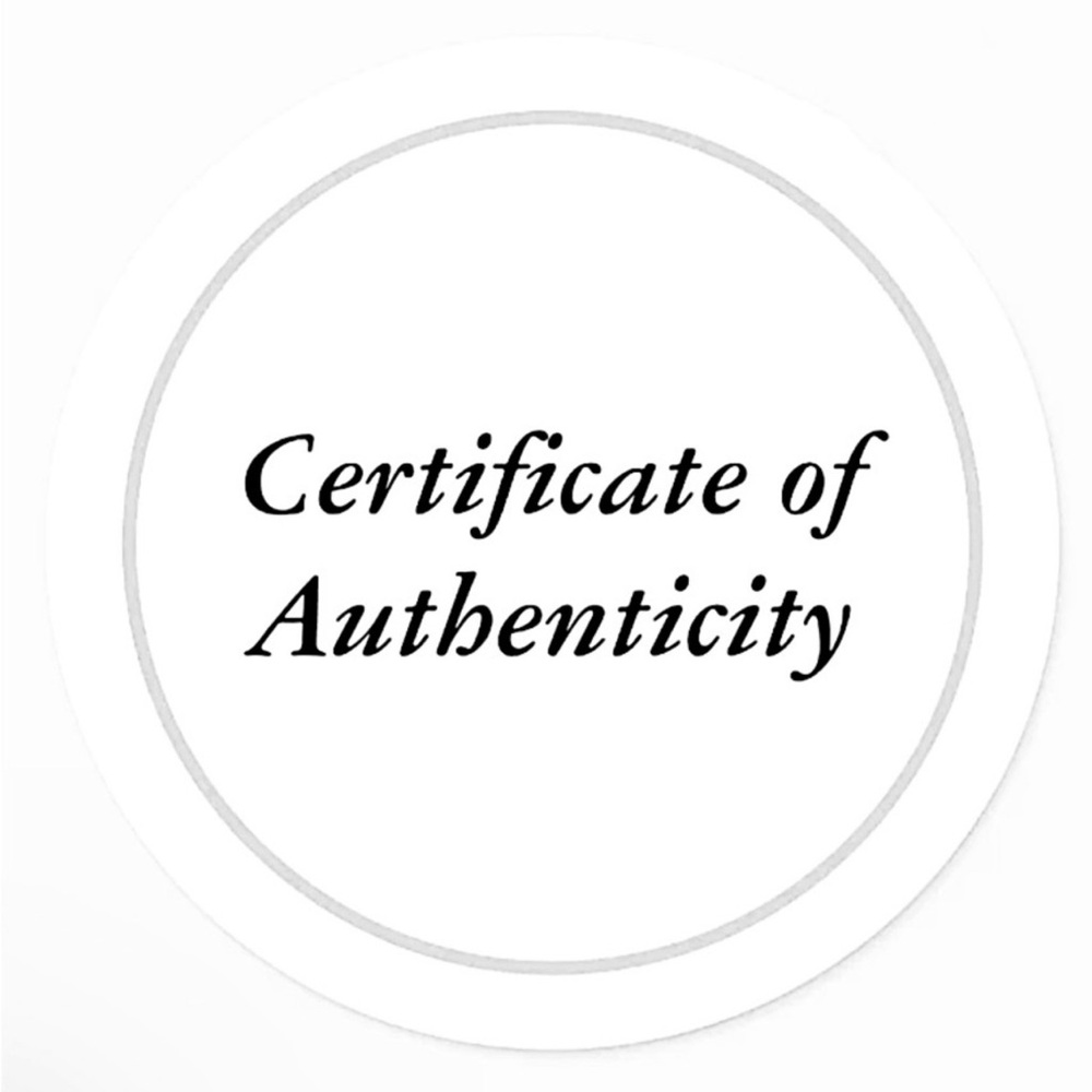 Certificate of authenticity